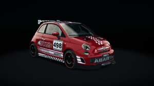 Abarth 500 Assetto Corse, skin maroon_white