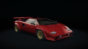 Lamborghini Countach, skin rosso_siviglia_gold