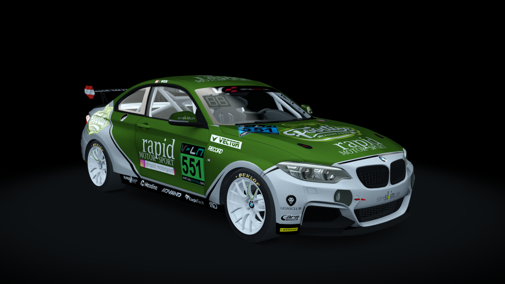 BMW M240i Cup VRLN, skin VRLNIII_551_FW
